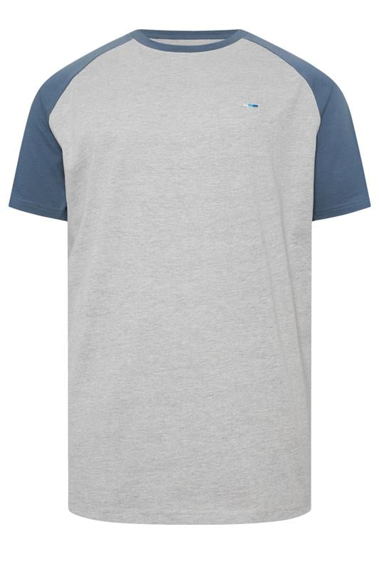 Men's  BadRhino Big & Tall Blue & Grey Raglan T-Shirt