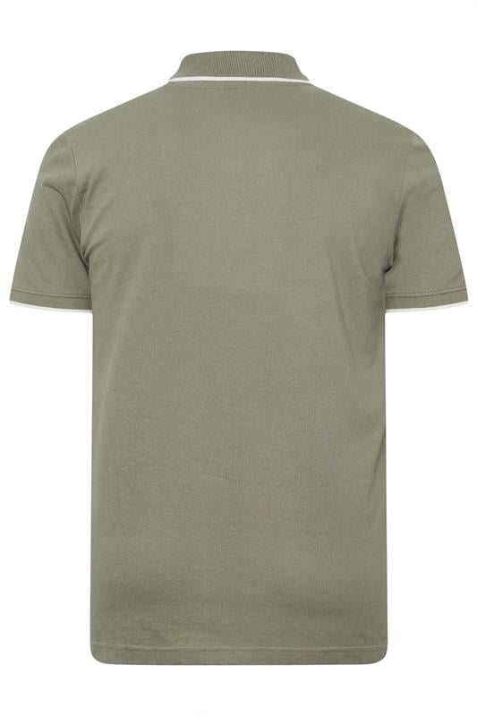 BadRhino Big & Tall 3 PACK Blue/Green/Brown Tipped Polo Shirt | BadRhino 5