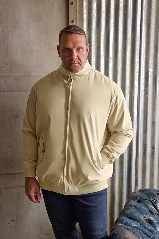 Men's  BadRhino Big & Tall Brown Harrington Jacket