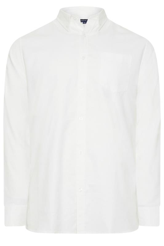 BadRhino Big & Tall Premium White Long Sleeve Oxford Cotton Shirt | BadRhino 3