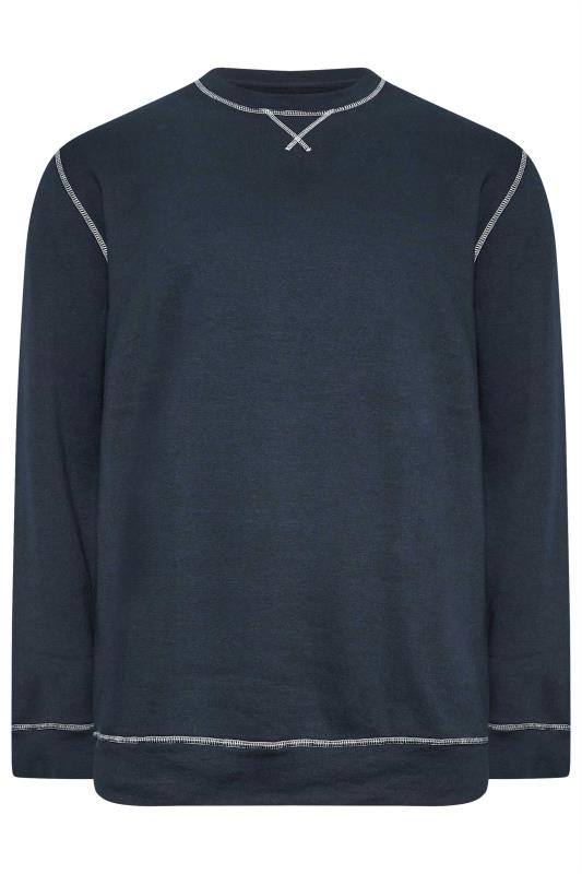 BadRhino Navy Blue Contrast Stitch Sweatshirt | BadRhino 3