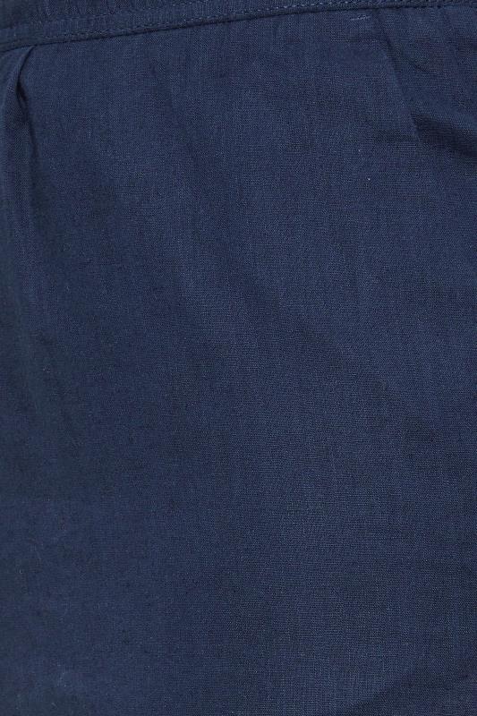 BadRhino Big & Tall Navy Blue Linen Trousers | BadRhino 4