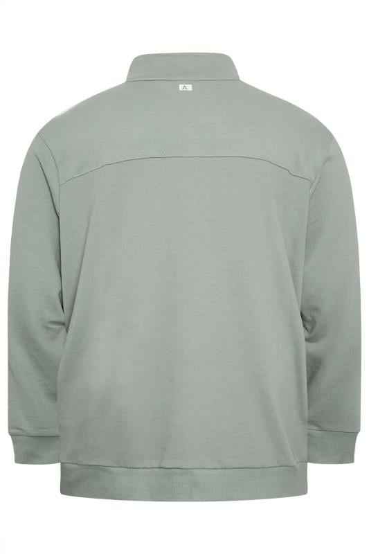 STUDIO A Big & Tall Grey Quarter Zip Sweatshirt | BadRhino 5