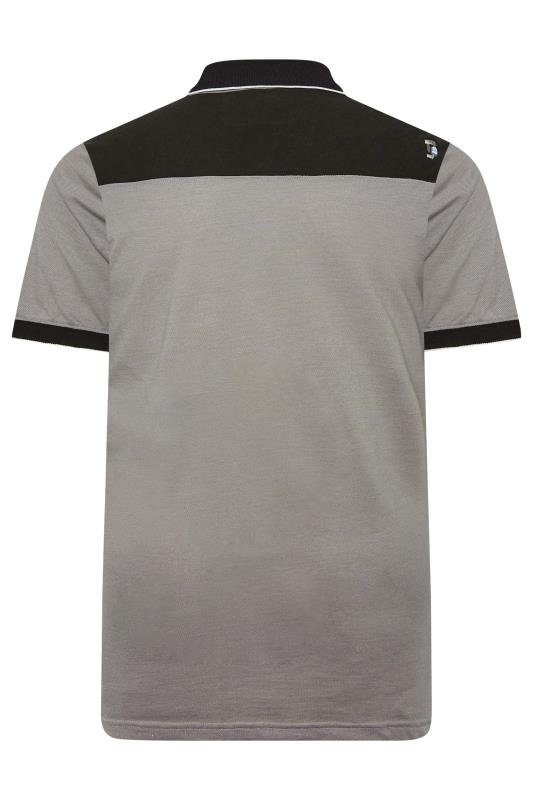 D555 Big & Tall Grey Pique Polo Shirt | BadRhino 4
