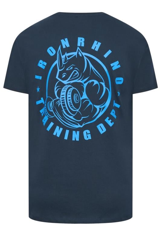 IronRhino Big & Tall Blue Rhino Print 'Training Dept' T-Shirt | BadRhino 6