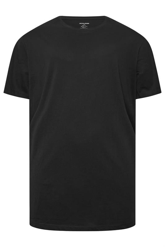 JACK & JONES Big & Tall 2 Pack White & Black Graphic T-Shirts | BadRhino 6