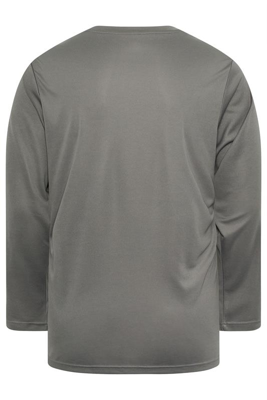 IronRhino Big & Tall Grey Branded Performance Long Sleeve T-Shirt | BadRhino 2