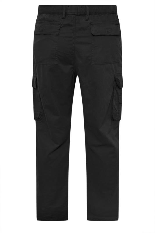 KAM Big & Tall Black Stretch Cargo Trousers | BadRhino 5