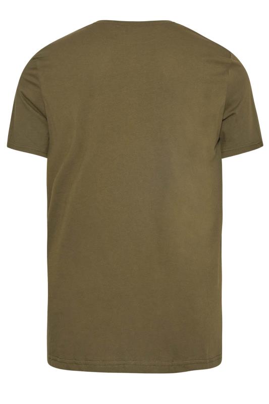 LYLE & SCOTT Big & Tall Khaki Green Core T-Shirt | BadRhino 4