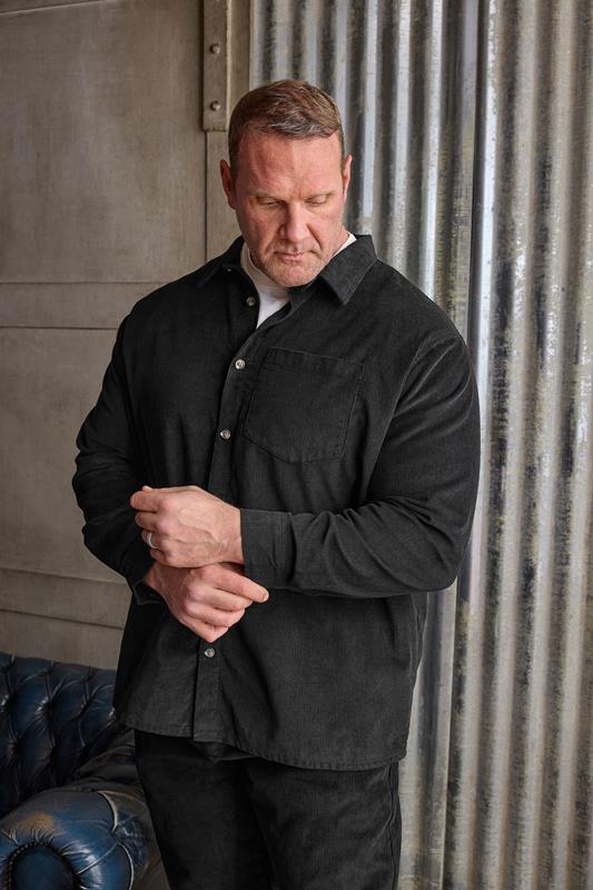 Men's  BadRhino Big & Tall Black Corduroy Overshirt