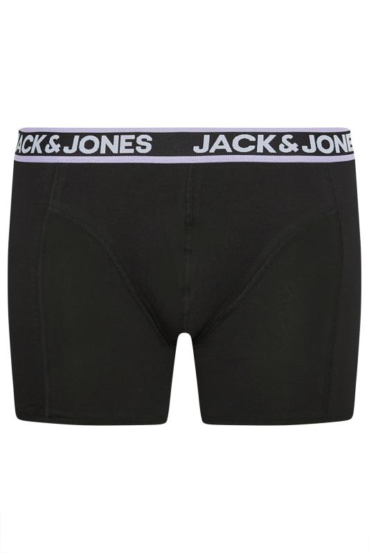 JACK & JONES Black Floral & Plain 3 Pack Trunks | BadRhino 9