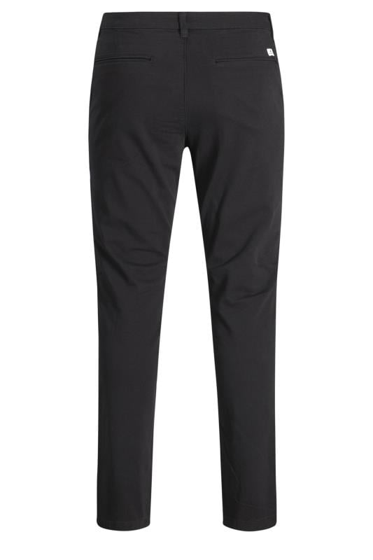 JACK & JONES Big & Tall Black 'Marco' Chino Trousers | BadRhino 4