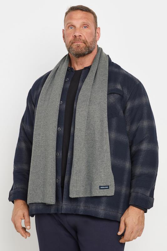 Men's  JACK & JONES Grey Melange Knitted Scarf