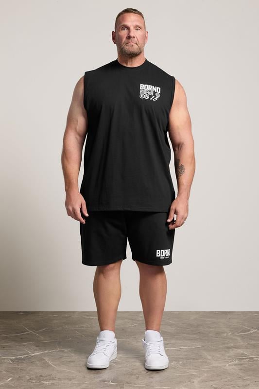 BDRNO Big & Tall Black Printed Vest | BadRhino 1