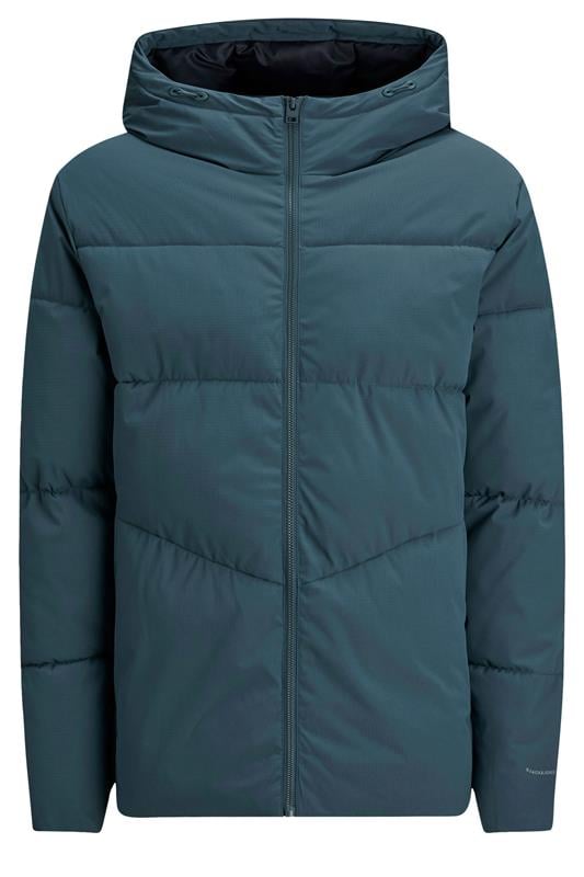 JACK & JONES Big & Tall Blue Puffer Jacket | BadRhino 1