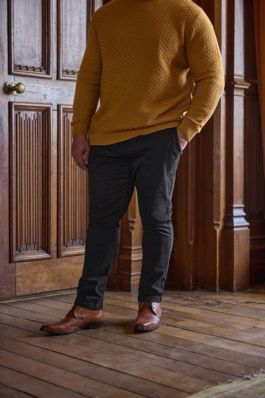 Men's  BadRhino Big & Tall Black Stretch Chinos