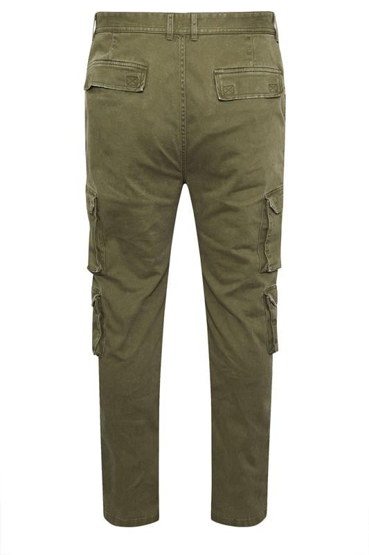 BadRhino Big & Tall Olive Green Cargo Trousers | BadRhino 7