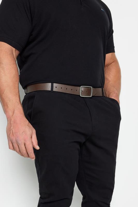 Men's  BadRhino Brown Plain Leather Belt