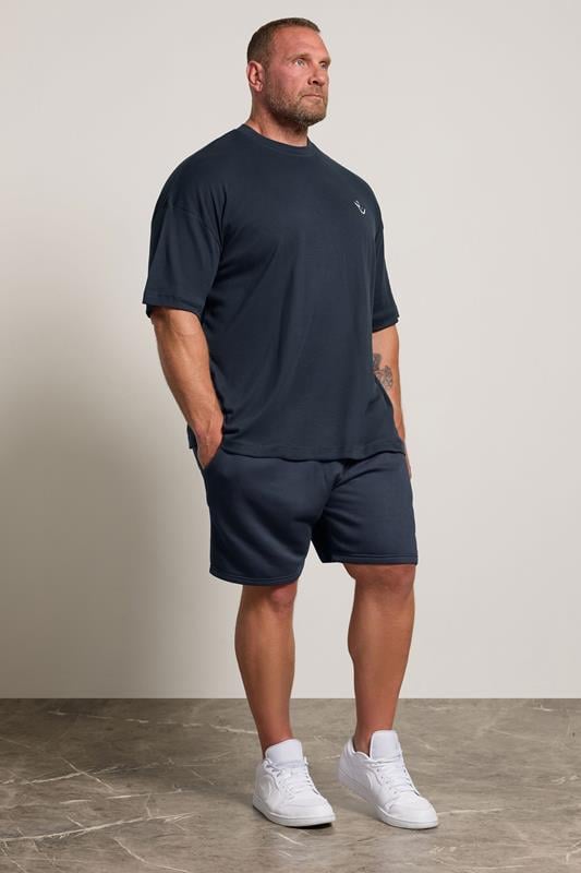  IronRhino Big & Tall Navy Blue 'Rest Day' T-Shirt & Short Set