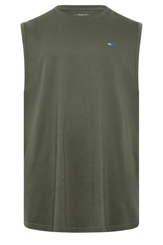 BadRhino Big & Tall 5 Pack Charcoal/Green/White/Navy/Black Extra Long Plain Vest Top | BadRhino 1