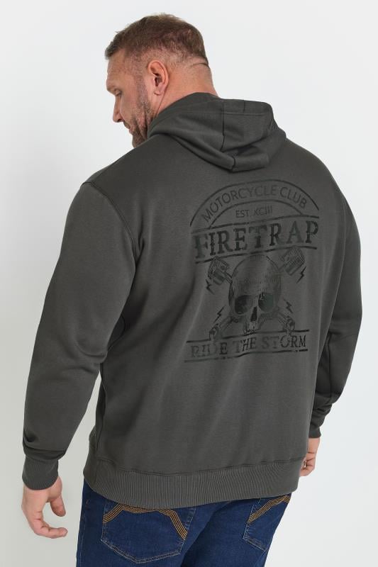 FIRETRAP Big & Tall Stormy Grey Hoodie | BadRhino 2