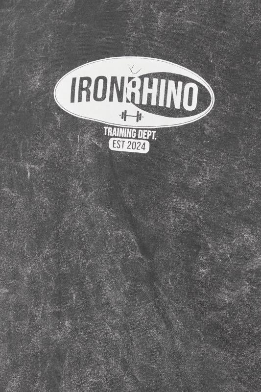 IronRhino Big & Tall Grey 'Training Dept' Acid Wash T-Shirt | BadRhino 3