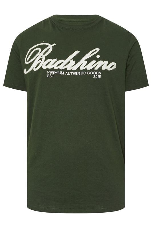 Men's  BadRhino Big & Tall Dark Green Embroidered Script T-Shirt