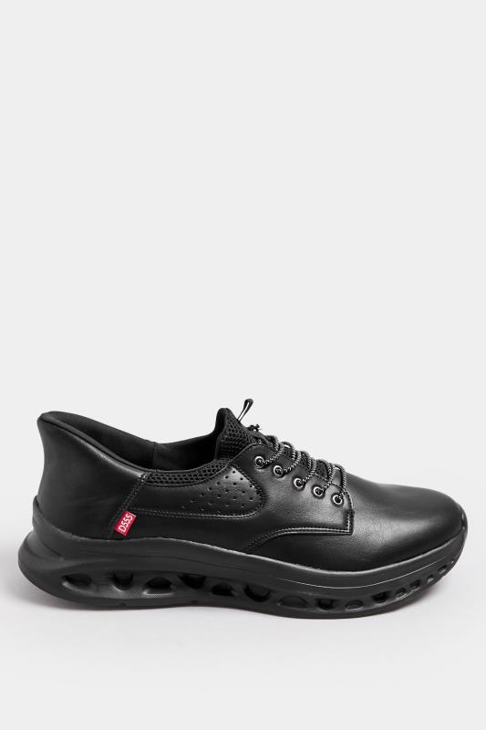 D555 Black Hands Free Shoes With Faux Suede Top & Laces | BadRhino 2