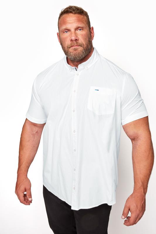 Men's  BadRhino Big & Tall White Short Sleeve Oxford Shirt