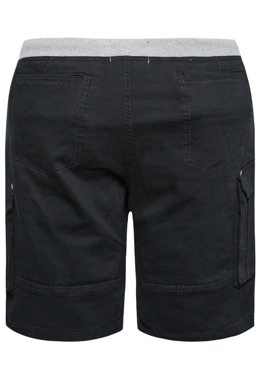 KAM Big & Tall Navy Blue Stretch Shorts | BadRhino 5