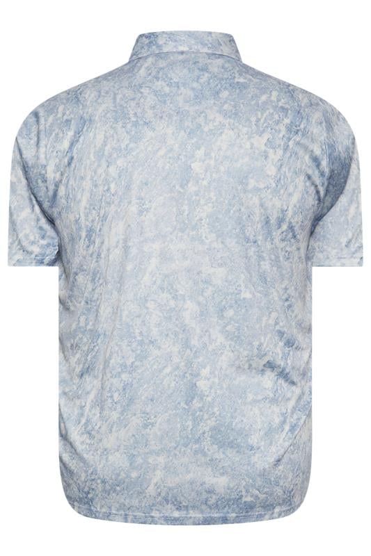 BadRhino Golf Big & Tall Grey Marble Print Polo Shirt | BadRhino 4