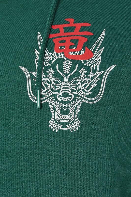 BadRhino Big & Tall Green Dragon Graphic Hoodie | BadRhino 3