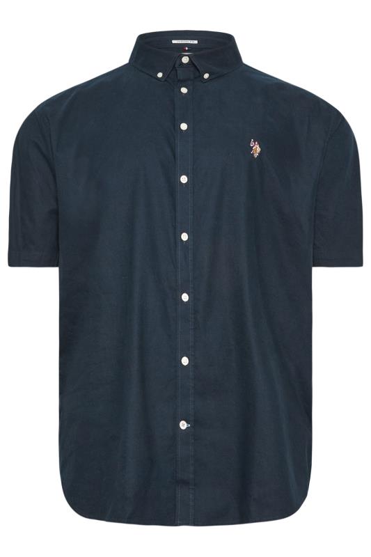 U.S. POLO ASSN. Navy Blue Short Sleeve Oxford Shirt | BadRhino 2