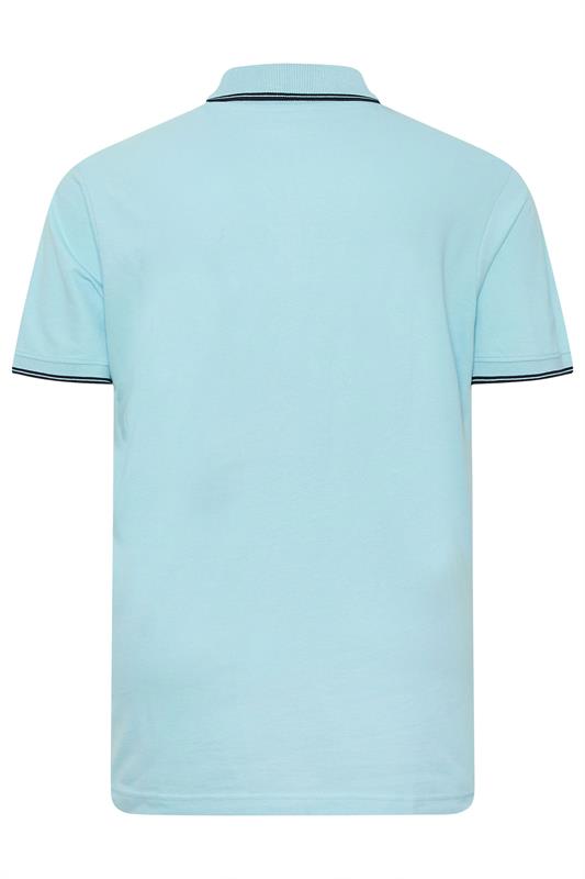 BadRhino Big & Tall Light Blue Tipped Polo Shirts | BadRhino 2