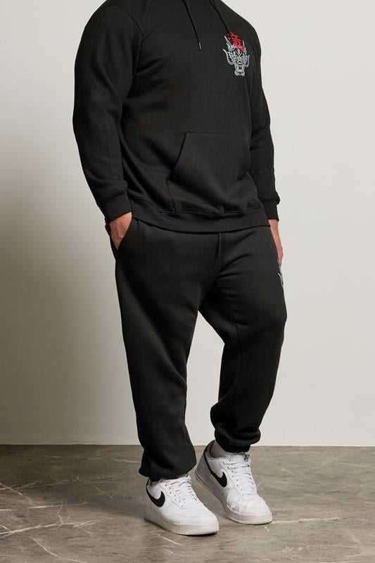 Men's  BadRhino Big & Tall Black Dragon Graphic Joggers