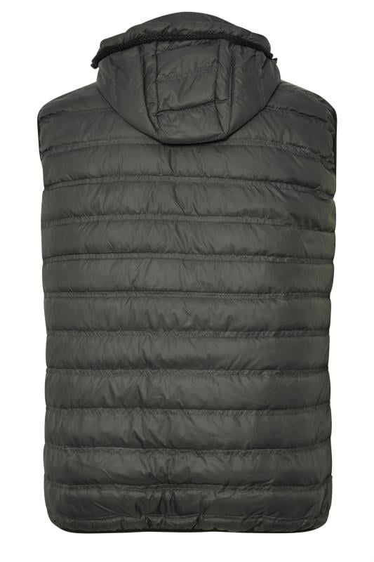 KAM Big & Tall Slate Grey Quilted Gilet | BadRhino 2