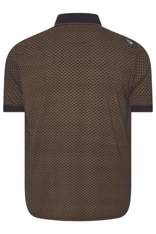 D555 Big & Tall Black Jacquard Polo Shirt | BadRhino 2