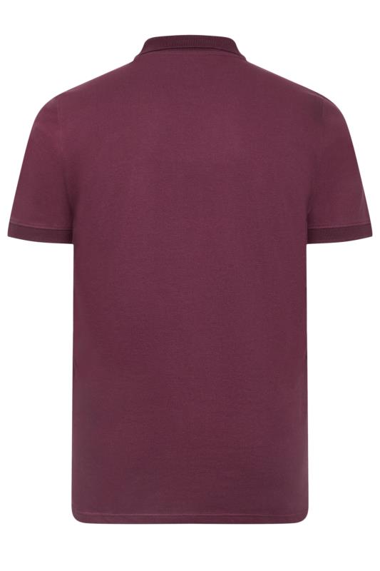 BadRhino Big & Tall Windsor Wine Red Extra Long Core Polo Shirt | BadRhino 3