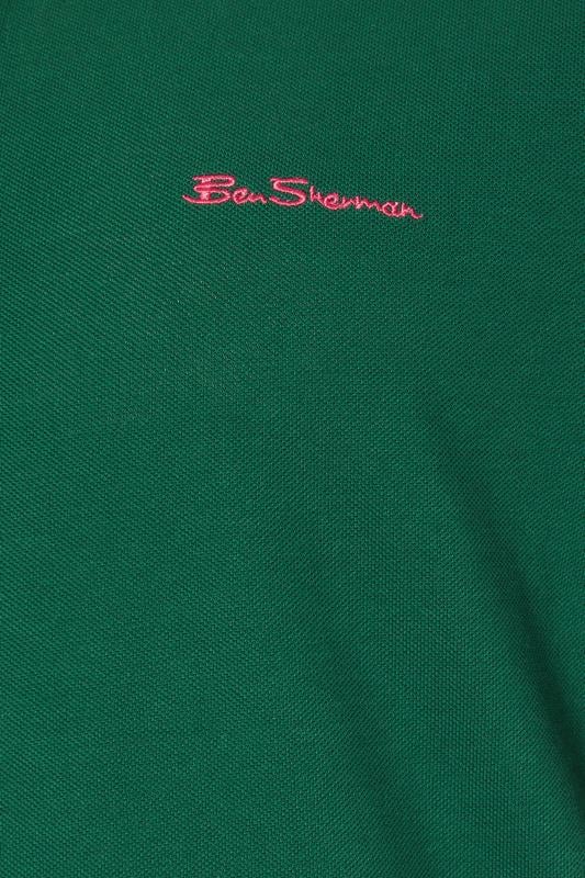 Ben Sherman Big & Tall Dark Green Signature Pique Polo Shirt | BadRhino 3