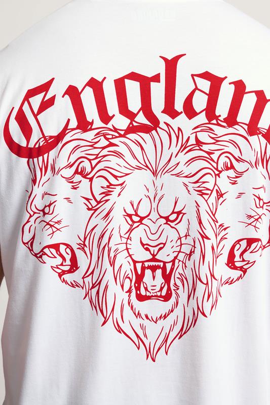 BadRhino Big & Tall White Extra Long England T-Shirt | BadRhino 4
