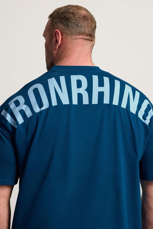 IronRhino Big & Tall Navy Blue Powerhouse T-Shirt | BadRhino 5