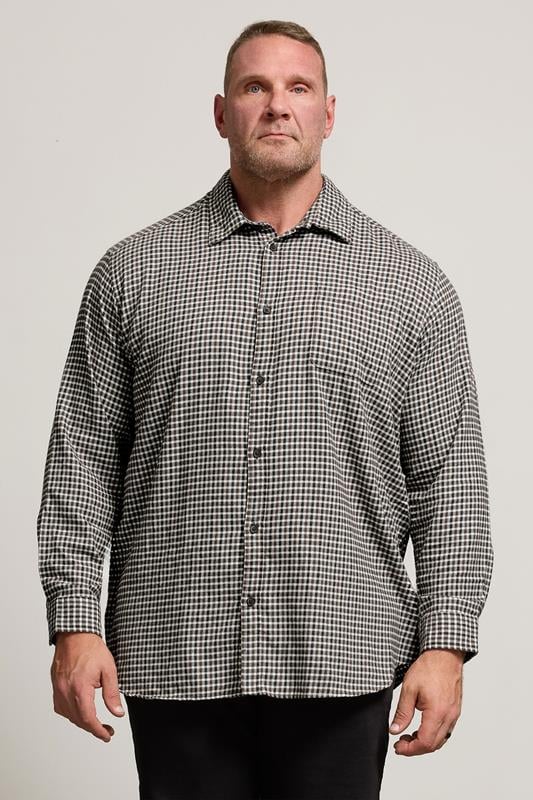 Men's  JACK & JONES Big & Tall Navy Blue Mini Check Shirt
