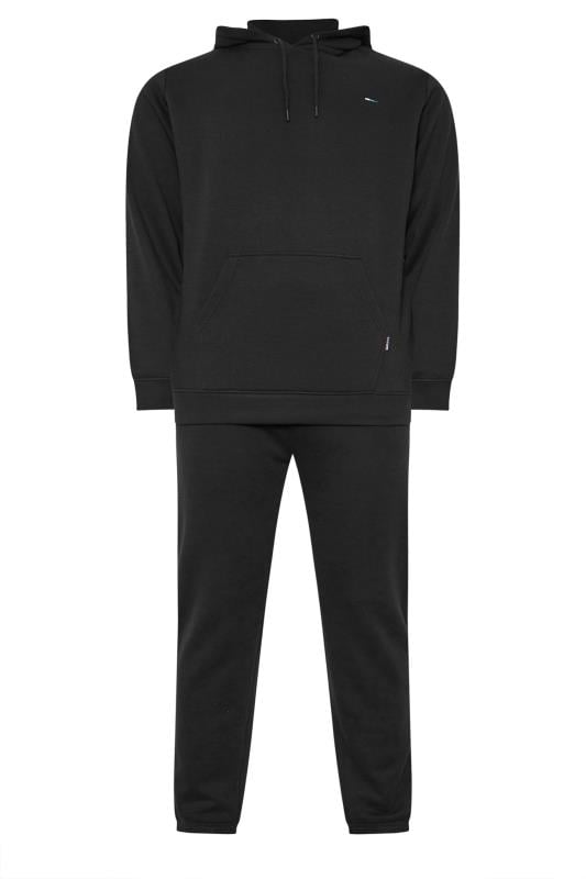 BadRhino Big & Tall Black Hoodie & Cargo Joggers Set | BadRhino 5