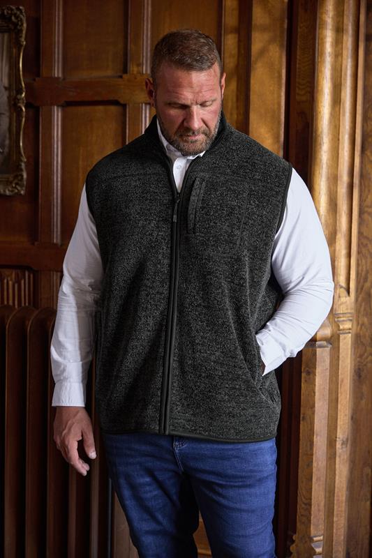 Men's  BadRhino Big & Tall Grey Fleece Pocket Gilet