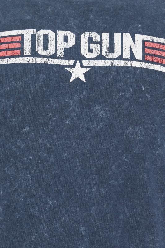 BadRhino Big & Tall Navy Acid Wash Top Gun T-Shirt | BadRhino 3