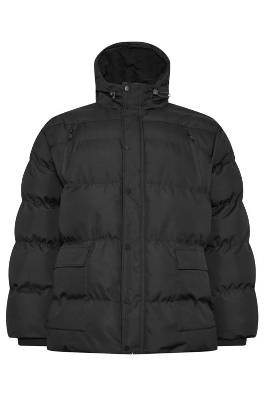 BadRhino Big & Tall Black Hooded Puffer Jacket | BadRhino 4