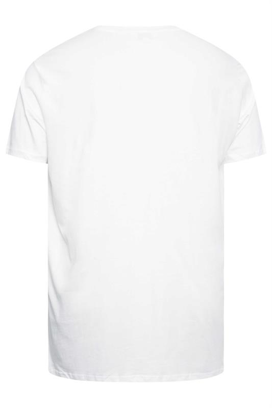 BEN SHERMAN Big & Tall White Scooter Print T-Shirt | BadRhino 3