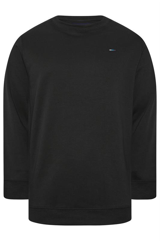 BadRhino Big & Tall Black Crew Neck Sweatshirt | BadRhino 5