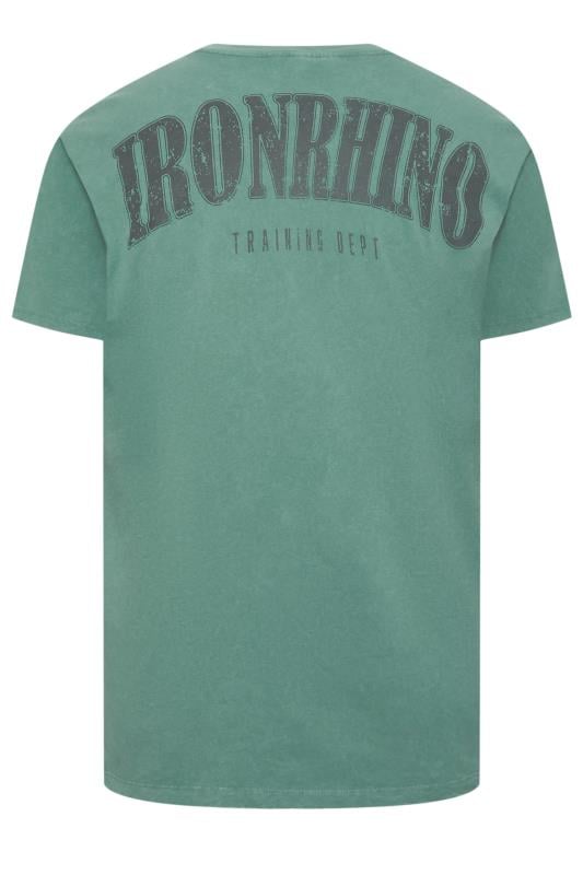 IronRhino Big & Tall Green Acid Wash T-Shirt | BadRhino 6