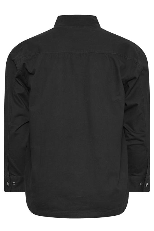 BadRhino Big & Tall Black Cotton Zip Through Jacket | BadRhino 2